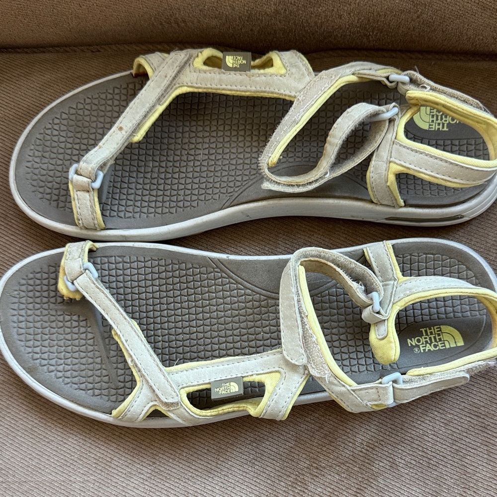 The North Face Sandals in Gray and Yellow